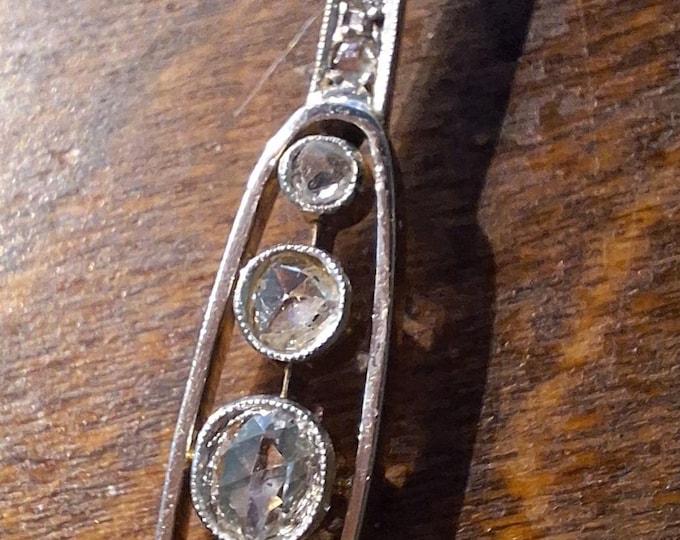 Vintage Edwardian Rose Cut Diamond Pendant