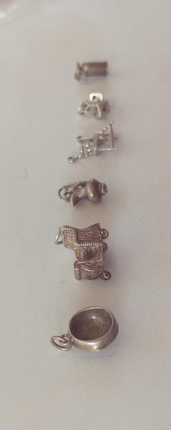 Vintage Sterling Silver Household Items Charms