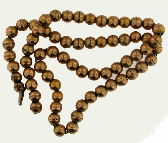 Girl's Vintage Victorian Gold Filled Bead Necklace - image 2