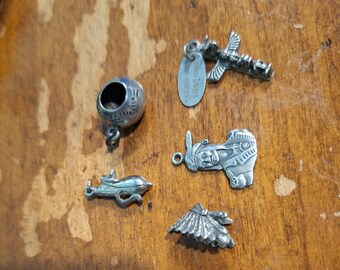 Vintage Sterling Silver Native American Themed Charms