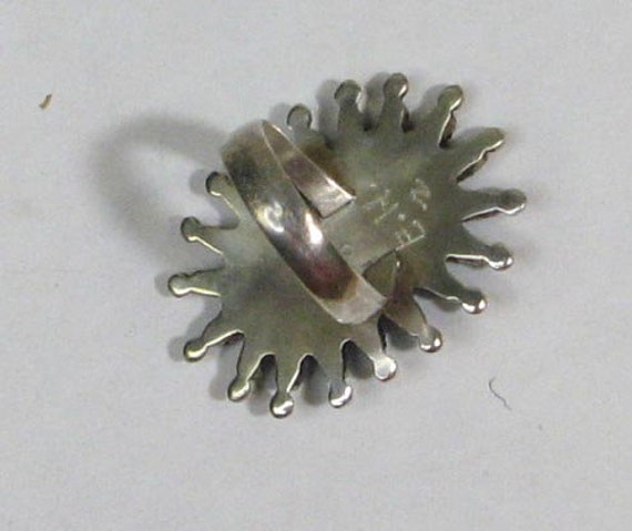 Vintage E. H. Zuni Needle Point Turquoise Ring - image 4