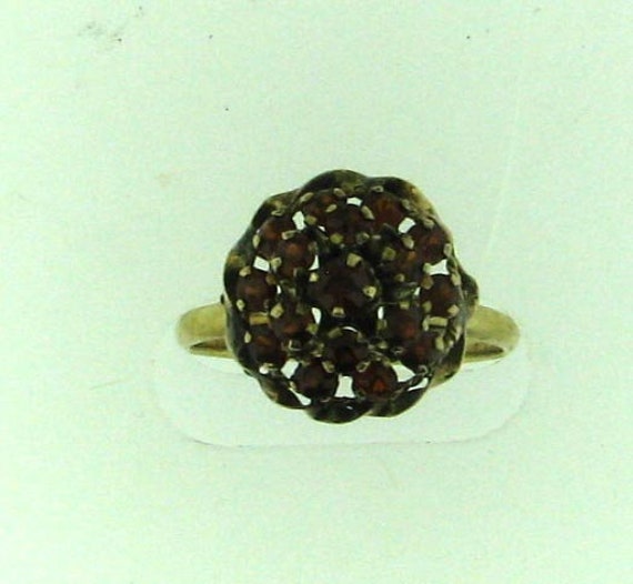 Garnet Tall Cluster Ring in Gold - image 8