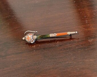 Vintage Victorian Scottish Agate Kilt Pin Unique Design