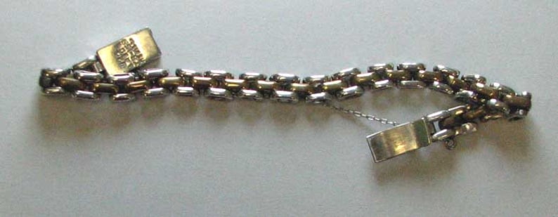 Sterling Silver and Gold Plated Bike Chain Bracelet