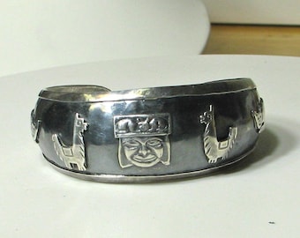 Sterling Silver Peruvian Cuff Bracelet