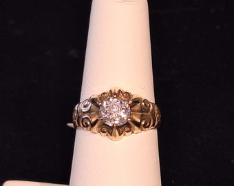 PRICE REDUCED Vintage Victorian Rose Gold Old Mine Cut Diamond 1+ Carat
