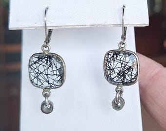 FUN Sterling Silver Rutilated Quartz Earrings