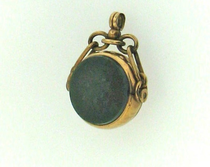 Vintage Victorian Bloodstone Rose Gold Watch Fob