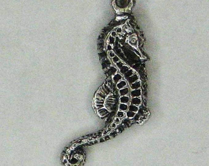 Sterling Silver Seahorse Charm Pendant