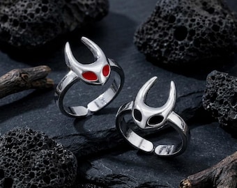 Hohler Ritter Horn Ring - Seidenlied inspiriert verstellbaren Legierung Ring