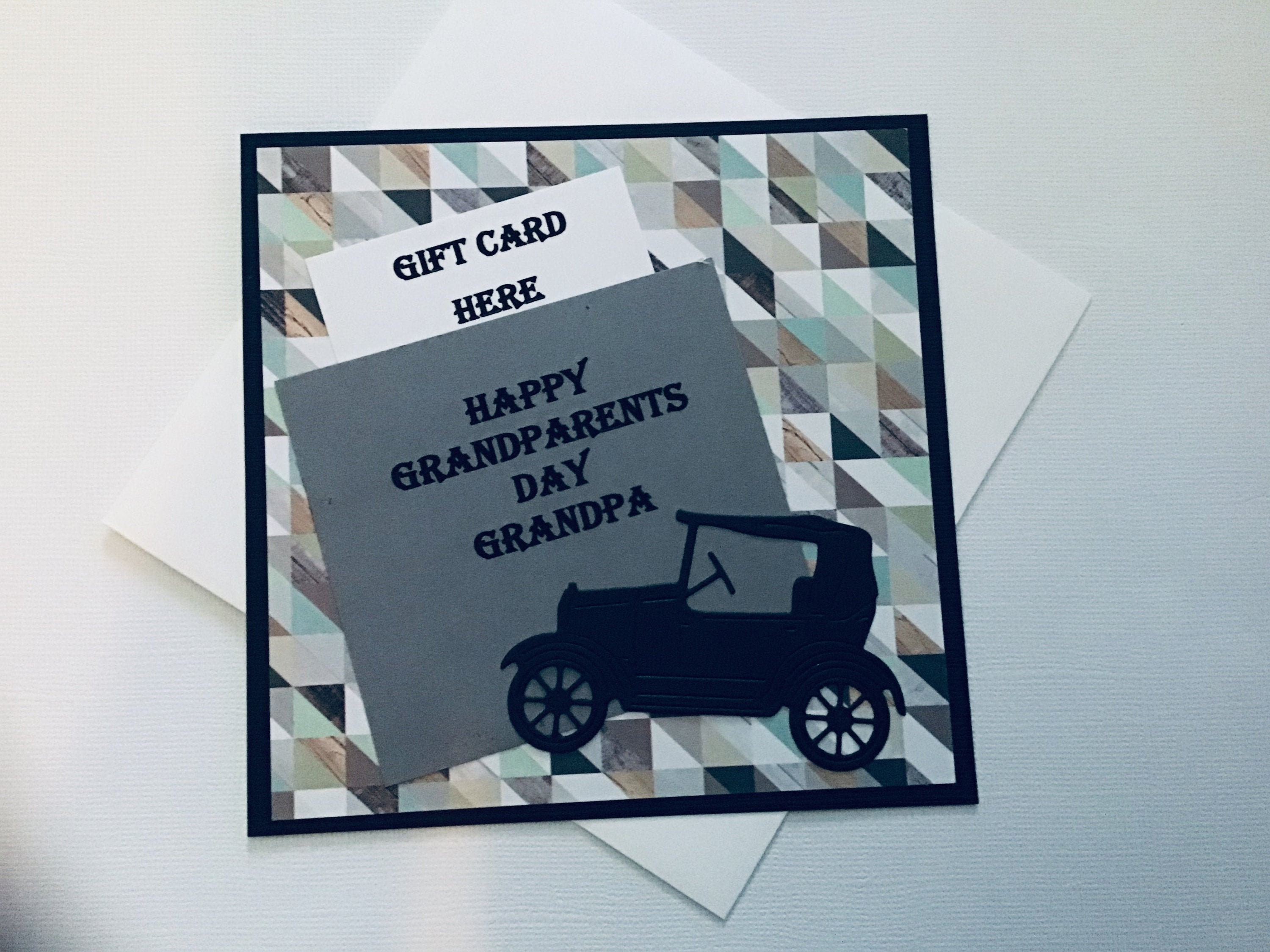 Download Happy Grandparents Day Cards For Grandpa Flat Card Black Etsy