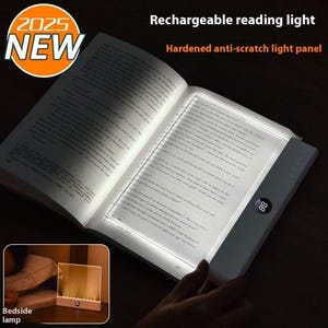 Leeslamp USB-boeklamp Clip-on, oplaadbare ledlamp, zwart