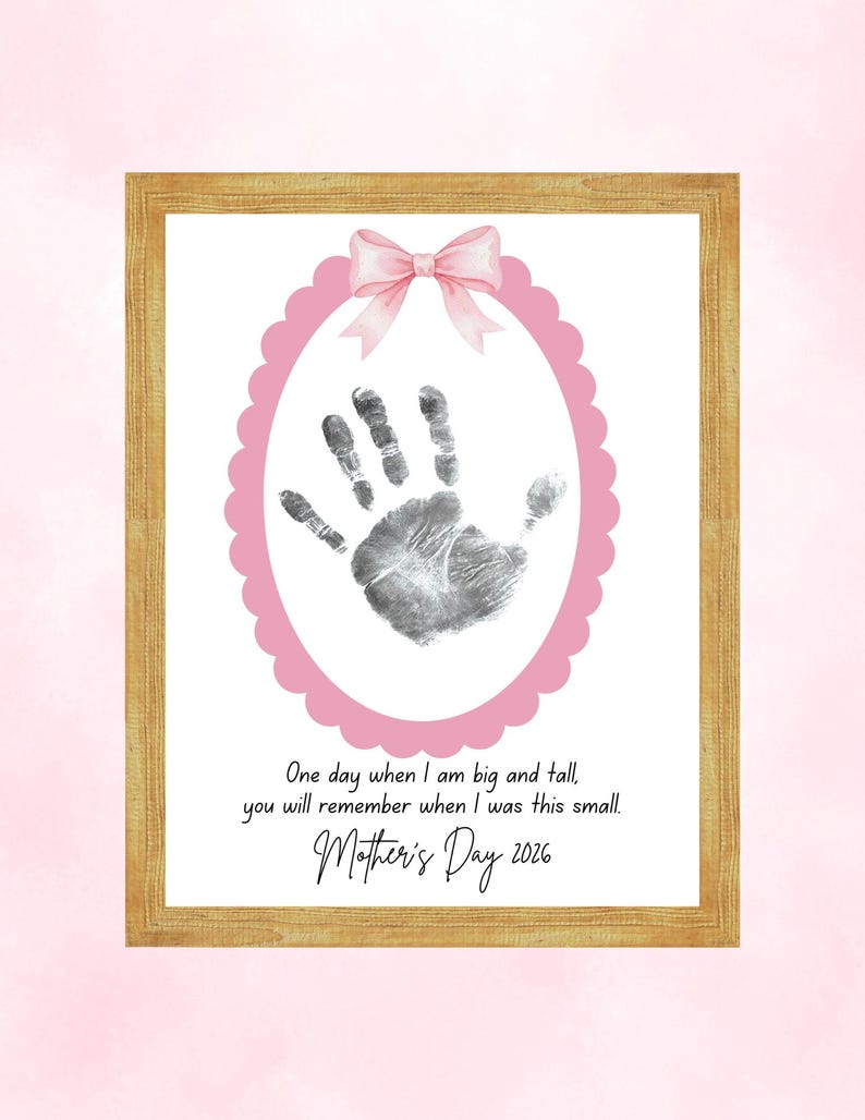 Mother's Day Handprint and Footprint Art - Etsy