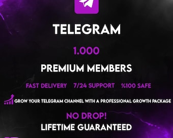 Telegram 1,000 Members | Fast Safe Delivery | Channel Growth Package