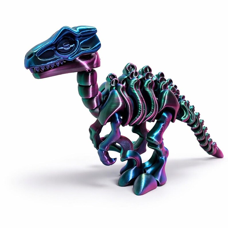 Posable Raptor Articulated Raptor 3D Printed Dinosaur | Flexi Raptor Toy | Desk Buddy ...