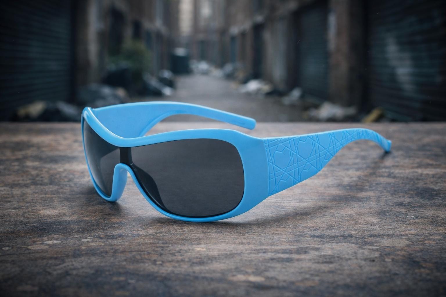 Oversized Y2K Wrap Around Shield Sunglasses Unisex Retro Big Frame Shop Vintage RULE BREAKER Y2K Oversized Sunglasses | Giant  main image 3