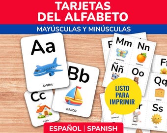 Tarjetas de Abecedario, Alphabet Flash Cards, Pre-K, Special Ed, ABA Therapy