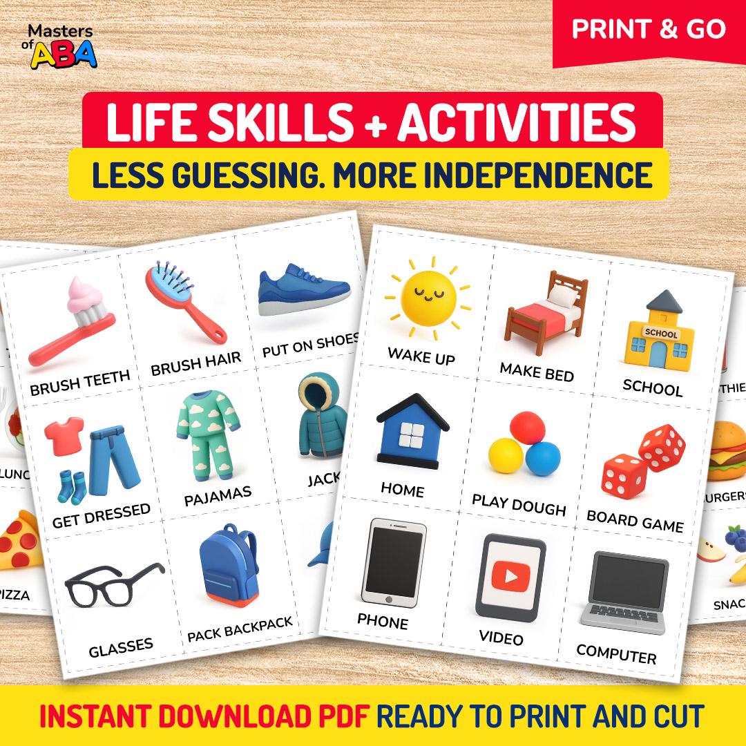 PECS Cards Pack, Printable Visual Communication Cards for ABA Therapy ...