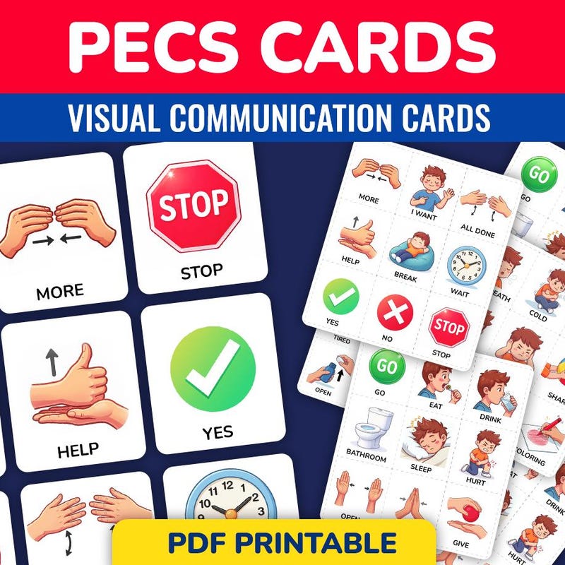 Pecs Cards for Lanyard - Etsy