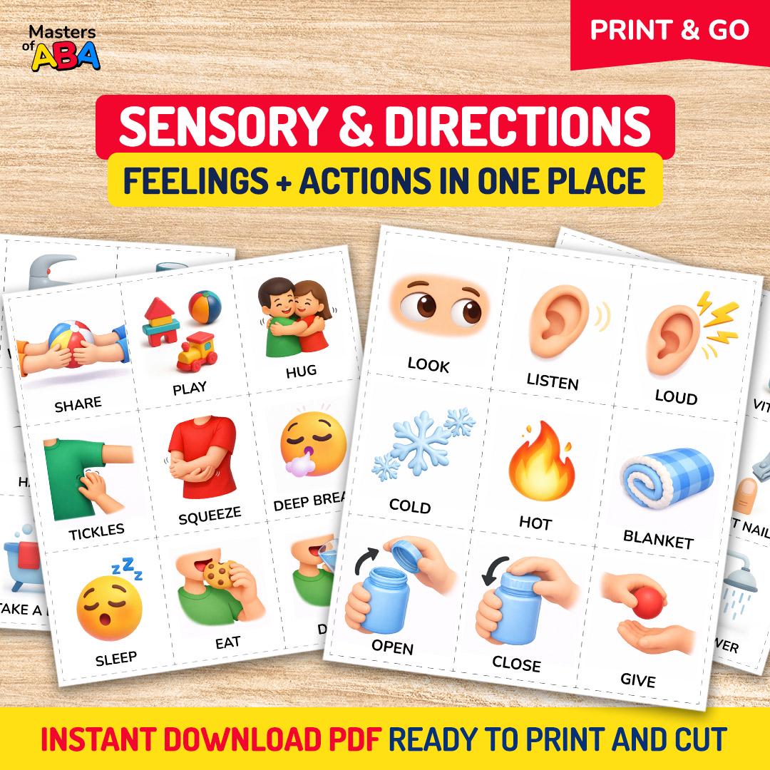 PECS Cards Pack, Printable Visual Communication Cards for ABA Therapy ...