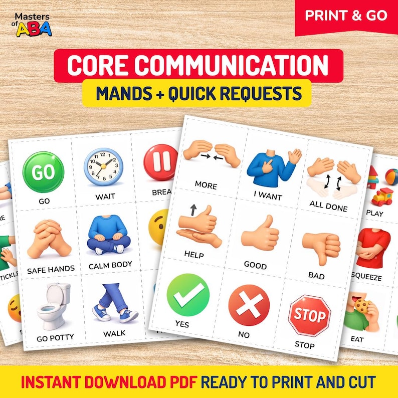 PECS Cards Pack, Printable Visual Communication Cards for ABA Therapy ...