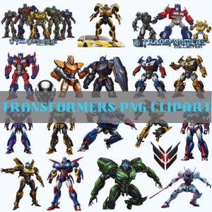 Paquete de imágenes PNG de Transformers / Diseños de villanos Robot Leader Scout / Logotipos de máscaras faciales