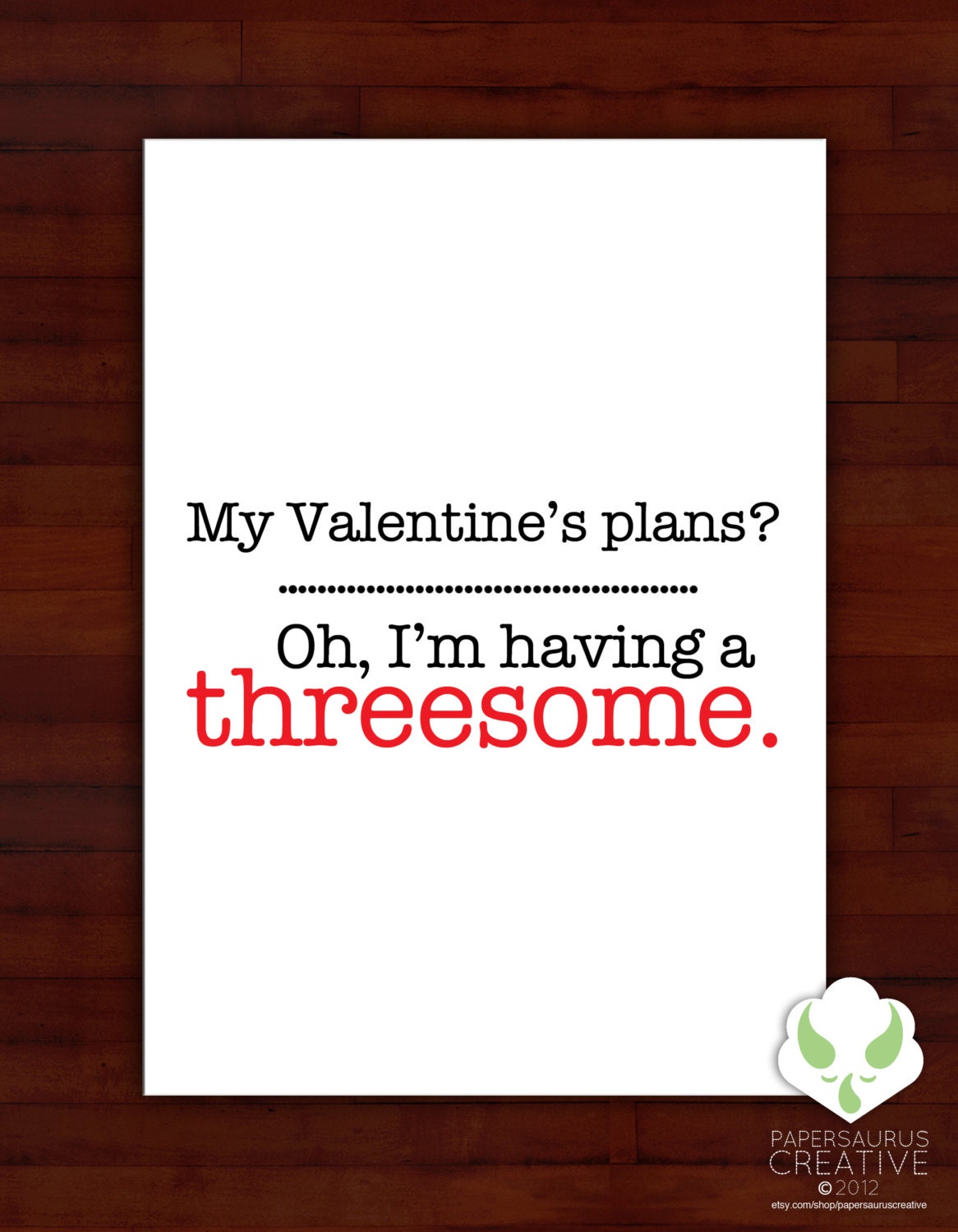 Greeting Card: A Threesome on Valentines Day Humor, Friends, Anti-valentine,  Ice Cream, Liquor - Etsy