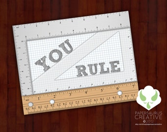 Greeting card: You Rule — blank greeting card