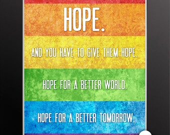 Print: Hope for a better tomorrow — Harvey Milk, LGBT, youth, hope, speech, gay