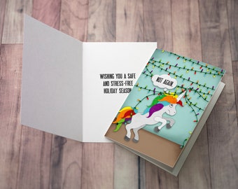 Greeting card - Chauncey the Clumsy Unicorn