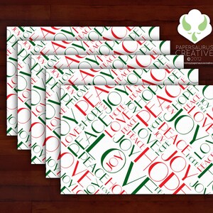 Tarjeta de felicitación de Holiday set - palabras de Adviento - paz, amor, alegría, esperanza, Navidad