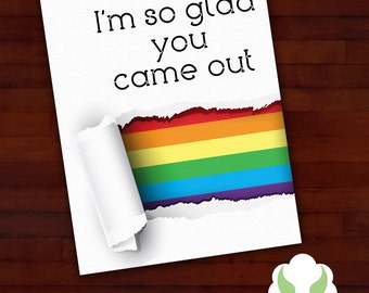 Greeting card: I'm so glad you came out — LGBT