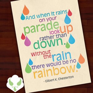 Greeting card: When it rains on your parade, I'll share my umbrella support, encouragement, quote image 1