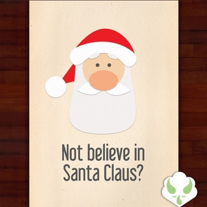 Cartões de Natal - Não acredita em Papai Noel? - cartão de citação, humor