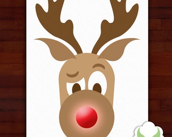 Holiday greeting cards - Merry Blinkin' Christmas - humor, Christmas, rudolph