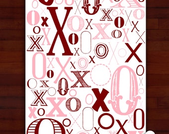 Greeting card - From your head down to your toes, I'll cover you in X's and O's - love, valentine, anniversary, wedding LGBT
