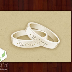 Greeting card: His One, His Only gay marriage, LGBT wedding image 1