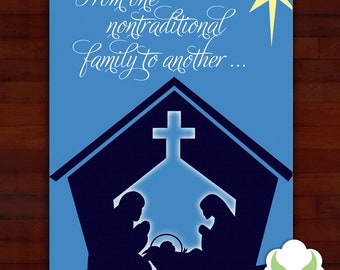 Holiday greeting cards - From one Nontraditional Family to Another - LGBT, blended family