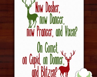 Holiday greeting cards - A wild night at the North Pole - mature content, humor, reindeers