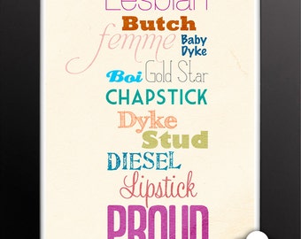 Print: Proud lesbians — LGBT, lesbian categories