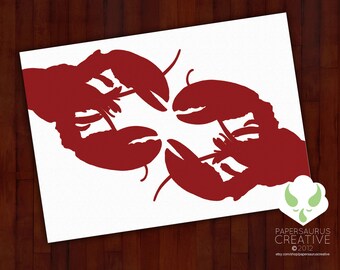 Greeting card: You're my lobster — love, Friends, anniversary, Valentine's Day
