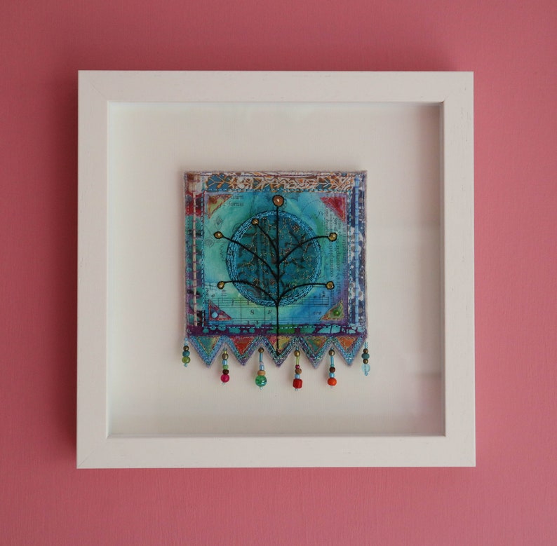 Original framed textile art Etsy