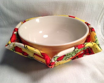 Microwave Bowl Cozy PDF Sewing Pattern: Quilted Potholder DIY (Digital Download)