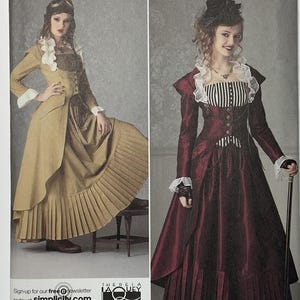 Victorian Era Steampunk Costume Sewing Pattern Simplicity 2172 HH SZ 6-8-10-12