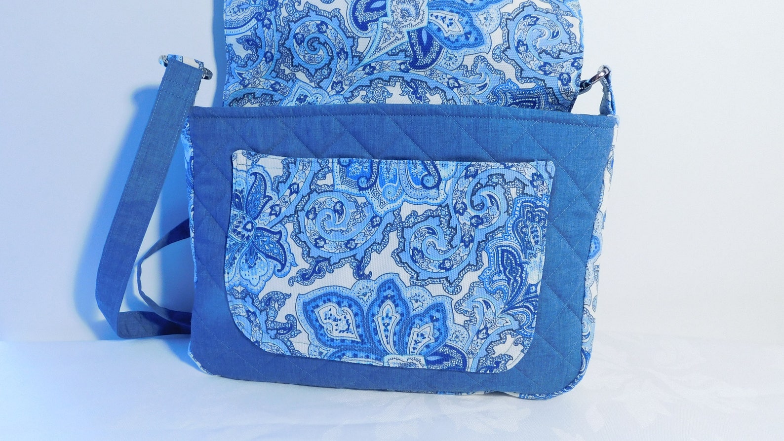 Crossbody Messenger Tote Bag PDF Sewing Pattern Small Etsy