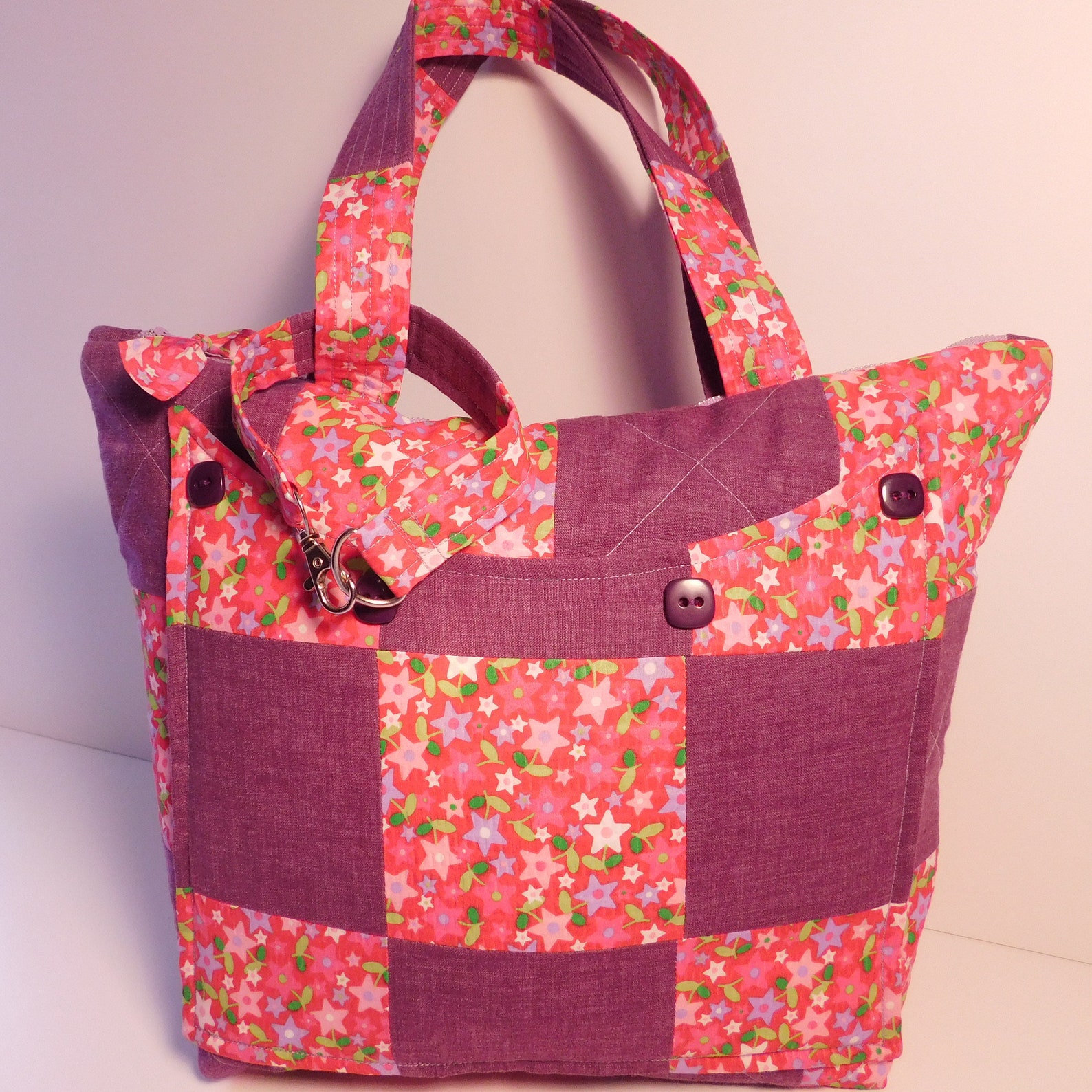 Quilted Zippered Tote Bag Sewing Pattern PDF Digital Download Etsy