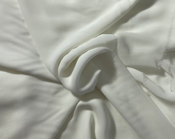 White Chiffon Sheer Fabric - 60” wide 5 yards - Apparel -Wedding - Home Decor