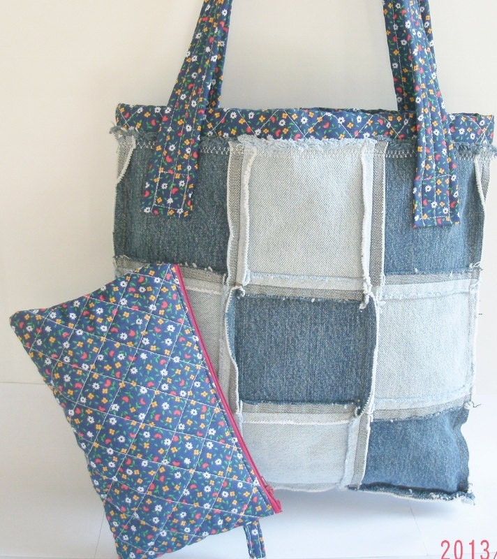 Denim Handbag Hobo Tote Perfect Diaper Bag Laptop Messenger | Etsy