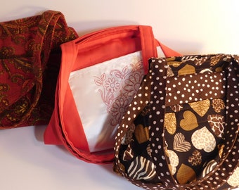 Foldable Zippered Tote Bag Sewing Pattern: Medium Handbag (PDF Download)