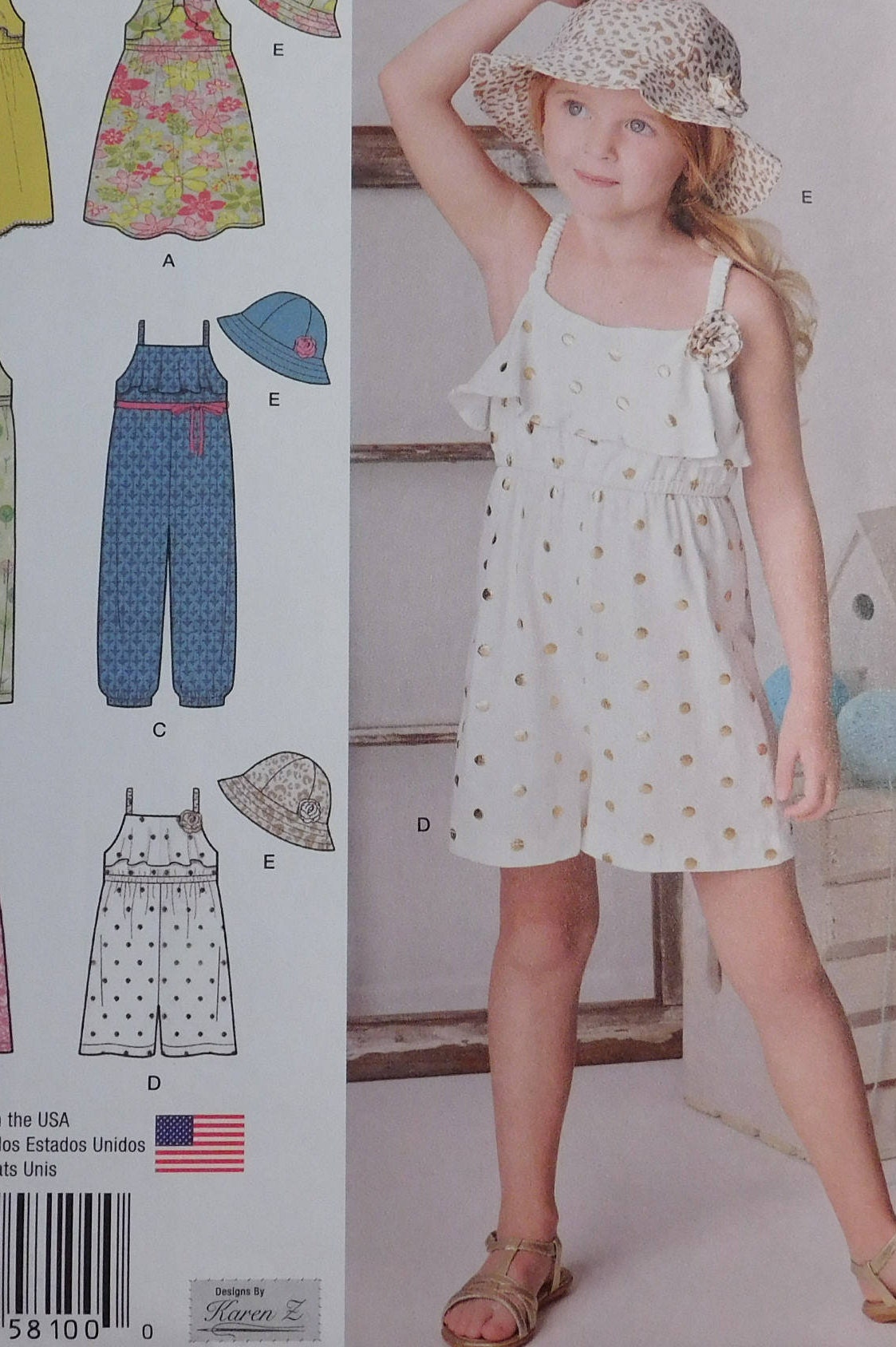 Simplicity Sewing Patterns Babies/' Accessories Baby Shoes Romper Hats Cover Bibs
